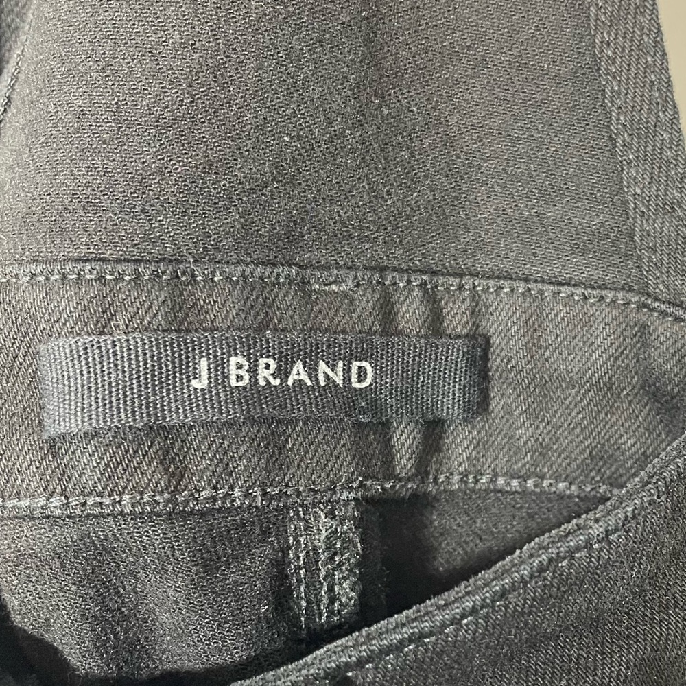 J BRAND JULES OVERALLS JEAN DUNGAREES BLACK BOYFRIEND STRAIGHT LEG RETRO DENIM M - Picture 9 of 16